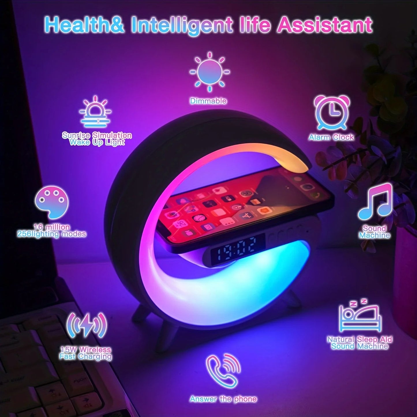 Wireless Charging RGB Lamp